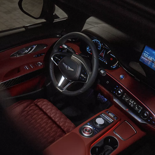 The 2025 Genesis GV70 provides enough space for seven carry-on suitcases or twenty-two suitcases with the rear seats stowed.