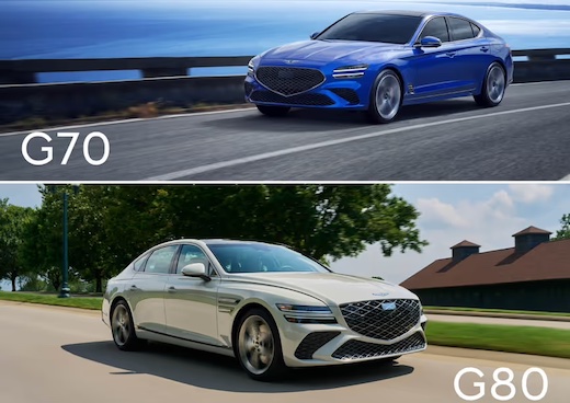 The 2025 Genesis G70 and 2025 Genesis G80 sedans emphasize advanced technology, performance, and premium interior features.