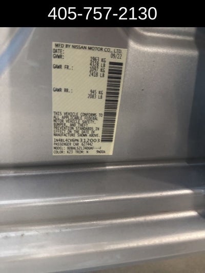 2023 Nissan Altima 2.5 SR