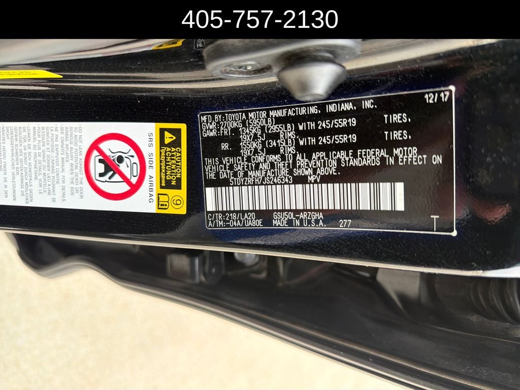 2018 Toyota Highlander Limited Platinum