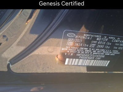 2026 Genesis G70 2.5T Prestige CERTIFIED