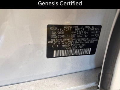 2025 Genesis G80 3.5T CERTIFIED