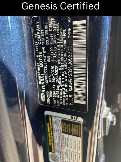 2022 Genesis GV80 2.5T CERTIFIED