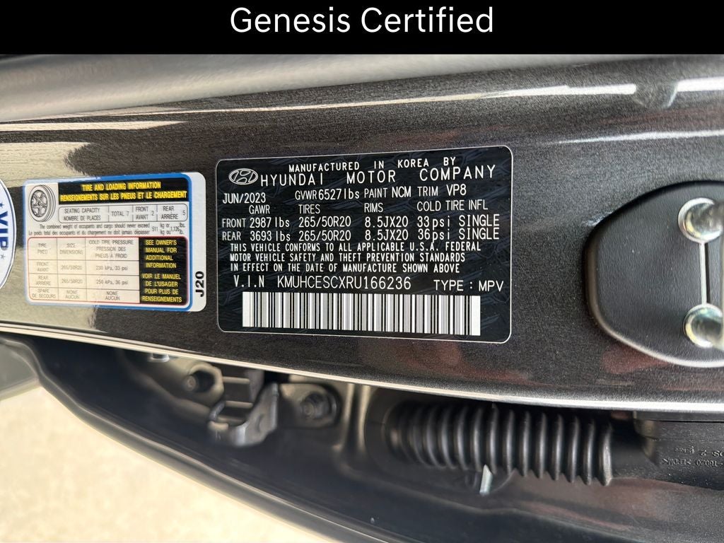 2024 Genesis GV80 3.5T Advanced CERTIFIED