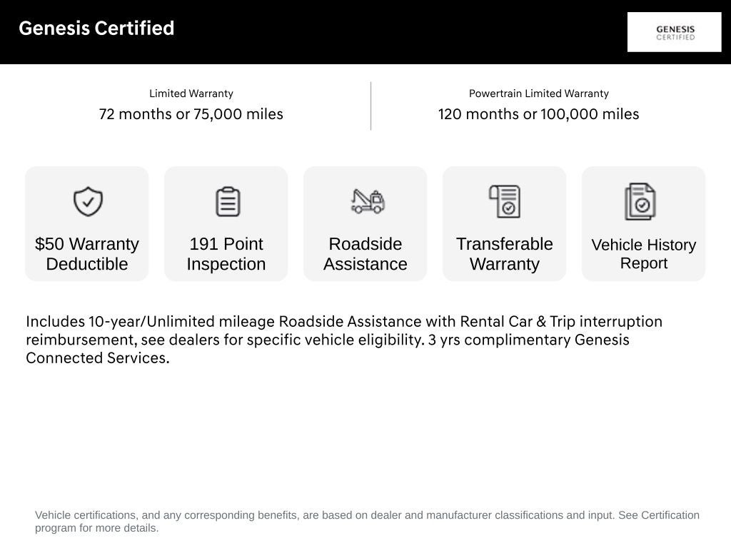 2025 Genesis GV80 3.5T Prestige CERTIFIED