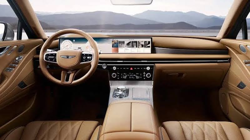 2024 Genesis G80 interior front seat view