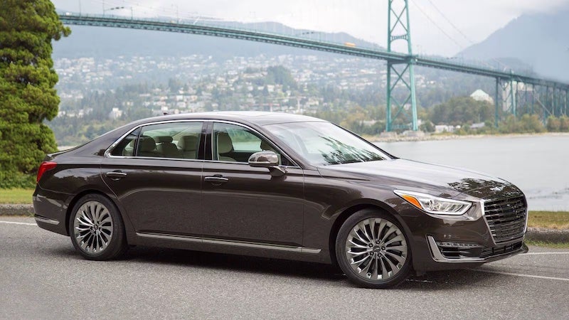 What's the average price of a new Genesis luxury sedan or SUV